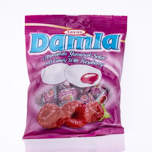Damla Soft Candy with Raspberry Filling 90g
