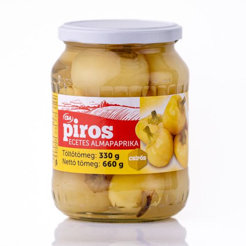 CBA Piros Spicy Pickled Apple Peppers in Vinegar 660g/330g