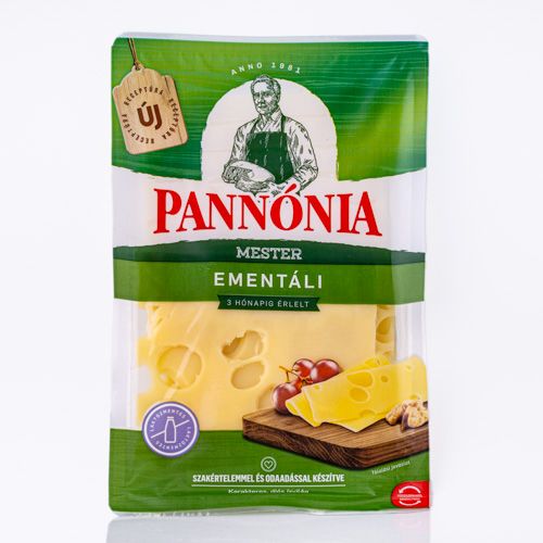 Pannónia Mester Emmental Sliced Cheese 125g