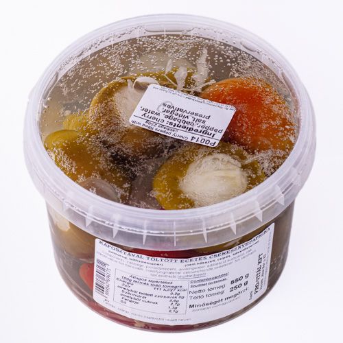 Pickled Cherry Peppers Stuffed With Cabbage Bucket 550g/250g
