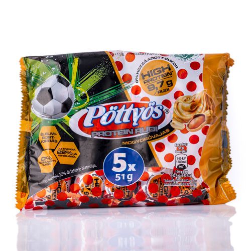 Pöttyös Protein Curd Snack Bars with Peanut Butter Filling 5x51g