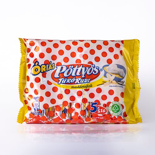 Pöttyös Óriás Túró Rudi Floating Island Flavour Curd Snack Bars 6x51g